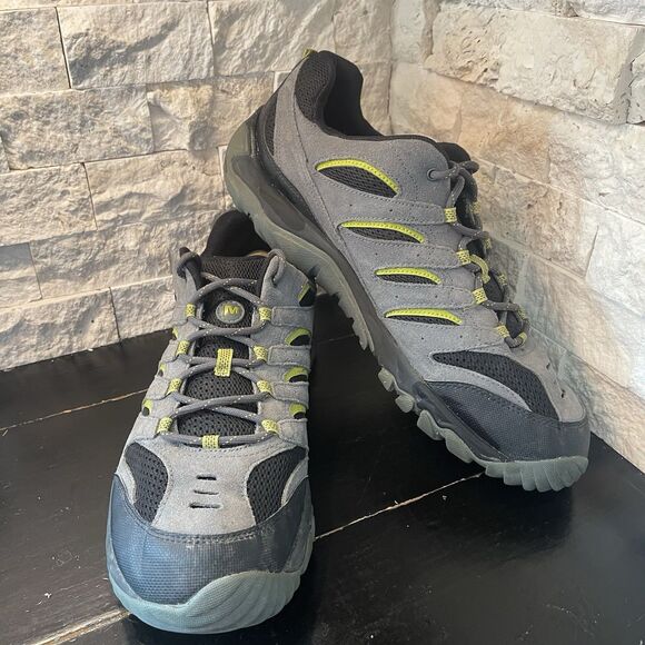 Merrell Mens 13 White Pine Vent Hiking Shoes Vibram Turbulence Suede Leather - Picture 1 of 10
